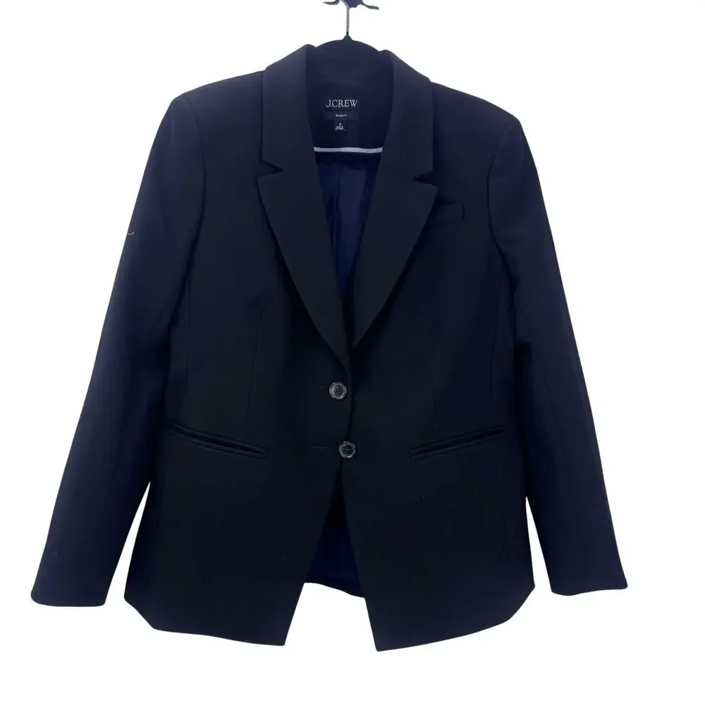 J. Crew Womens Madelyn Blazer Coat in Four-Season Stretch Black Size 10 NWOT